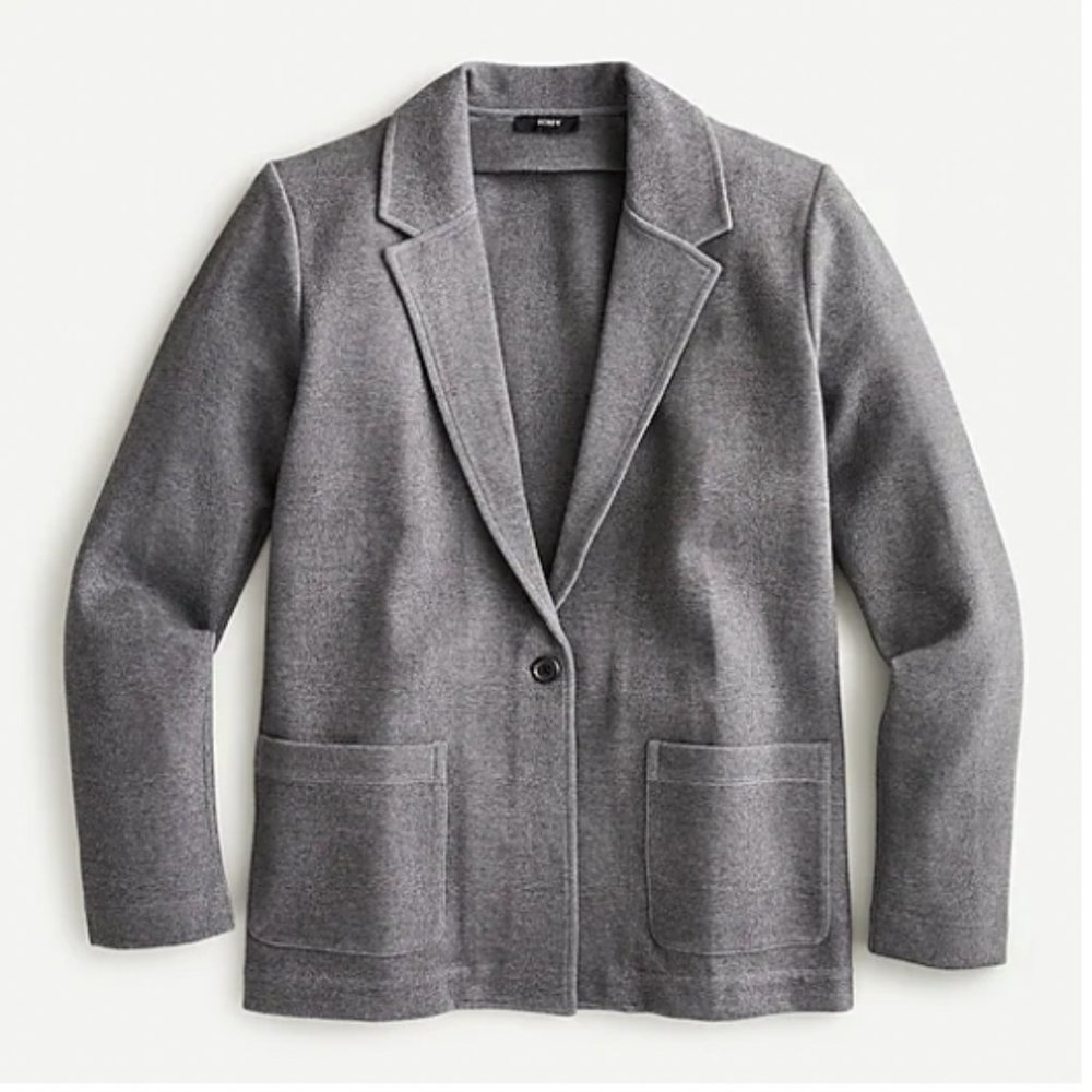 JCrew Knit ponte blazer small heather carbon